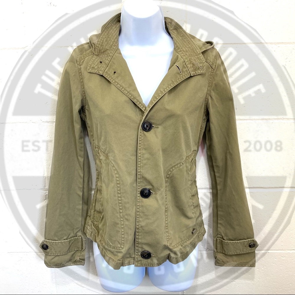 Ladies Maison Scotch Green Khaki Utility Jacket